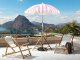 Beliani Parasol ogrodowy ⌀ 150 cm różowy z białym MONDELLO 2