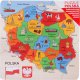 Daffi Puzzle drewno mapa Polski D-100 41004 1