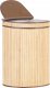 Beliani Kosz bambusowy z pokrywką jasne drewno BADULLA 4