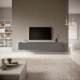Selsey Szafka RTV Telire 175 cm Grafitowy z lamelowym frontem 3