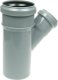 AQUER Trójnik kanalizacyjny PP 110/50mm 90° Aquer T110/50/45 SZ szary 1