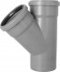 AQUER Trójnik kanalizacyjny PP 110/110mm 45° Aquer T110/45 SZ szary 1