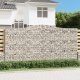 vidaXL Kosze gabionowe, 7 szt, 400x50x200/220 cm, galwanizowane żelazo 1