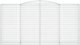 vidaXL Kosze gabionowe, 7 szt, 400x50x200/220 cm, galwanizowane żelazo 4