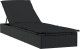 vidaXL vidaXL Leżak z poduszką, 1 szt., czarny, 201x55x62 cm, polirattan 2