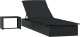 vidaXL vidaXL Leżak ze stolikiem, 1 szt., czarny, polirattan 2