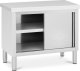Royal Catering Stół gastronomiczny z szafką z drzwiami suwanymi STAL 100 x 50 cm do 285 kg Stół gastronomiczny z szafką z drzwiami suwanymi STAL 100 x 50 cm do 285 kg 4