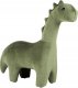 Beliani Pufa zwierzak welurowa zielona BRONTOSAUR 8