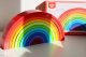 Tooky Toy Układanka Drewniane Klocki Montessori Tęcza 3