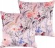 Beliani Zestaw 2 poduszek Welur Pastelowy róż ANEMONES 1