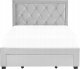 Beliani Łóżko welurowe 140 x 200 cm jasnoszare LIEVIN 8