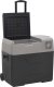 Lodówka turystyczna vidaXL vidaXL Lodówka na kółkach, z zasilaczem, czarno-szara, 50 L, PP 3