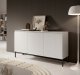 Selsey Komoda trzydrzwiowa Bemmi 150 cm biała z czarnymi nogami 2
