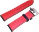 Diloy Skórzany pasek do zegarka 24 mm Diloy 395.24.53 czarny czerwony 1