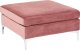 Beliani Otomana welurowa różowa EVJA 1