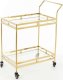 Art-Pol Stolik Glamour Barek metalowy na kółkach 82x70x40 3