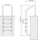 Uniprodo Drabinka do basenu ze stali nierdzewnej 4 stopnie 1820 mm Drabinka do basenu ze stali nierdzewnej 4 stopnie 1820 mm 7