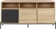 Beliani Szafka trzydrzwiowa jasne drewno z szarym MOINES 5