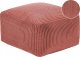 Beliani Puf sztruksowy 50 x 50 x 30 cm jasnoczerwony MUKKI 7