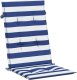vidaXL vidaXL Poduszki na krzesła, 6 szt., niebiesko-białe paski, tkanina 5