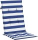 vidaXL Poduszki na krzesła, 4 szt., niebiesko-białe paski, tkanina 5