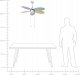 Wentylator Beliani Wentylator sufitowy wielokolorowy WEBER 6