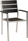 Beliani Krzesło ogrodowe Zestaw 6 MDF Czarno-srebrny VERNIO 3