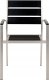 Beliani Krzesło ogrodowe Zestaw 6 MDF Czarno-srebrny VERNIO 4