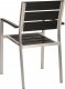 Beliani Krzesło ogrodowe Zestaw 6 MDF Czarno-srebrny VERNIO 5