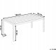 Beliani Stół ogrodowy 180 x 90 cm jasne drewno z czarnym VERNIO 3