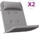 vidaXL vidaXL Poduszki na krzesła Adirondack, 2 szt., szare, tkanina Oxford 1