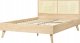 Beliani Łóżko rattanowe 140 x 200 cm jasne drewno MONPAZIER 3