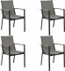 Beliani Zestaw 4 krzeseł ogrodowych czarny BUSSETO 1