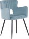 Beliani Zestaw 2 krzeseł do jadalni welurowe jasnoniebieskie SANILAC 5