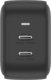 Ładowarka Energea ENERGEA ład. siec. 2xUSB-C PD-PPS 45W 2C czarny/black US+EU Travelite GAN45 3