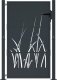 vidaXL vidaXL Furtka ogrodowa, antracytowa, 105x130 cm, stal, motyw trawy 2