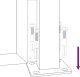 vidaXL vidaXL Furtka ogrodowa, antracytowa, 105x130 cm, stal, motyw trawy 7