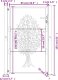 vidaXL vidaXL Furtka ogrodowa, antracytowa, 105x155 cm, stal, motyw drzewa 9