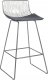 Beliani Zestaw 2 krzeseł barowych metalowy srebrny FREDONIA 2