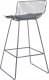 Beliani Zestaw 2 krzeseł barowych metalowy srebrny FREDONIA 4