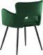 Beliani Zestaw 2 krzeseł do jadalni welurowe szmaragdowa zieleń SANILAC 3