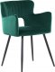 Beliani Zestaw 2 krzeseł do jadalni welurowe szmaragdowa zieleń SANILAC 9