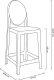 King Home Krzesło barowe VICTORIA 65 cm czarne 2