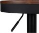 King Home Krzesło barowe VOLT regulowane czarne / ciemny wiąz 6