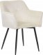 Beliani Welur Krzesło do jadalni Zestaw 2 Kremowy JASMIN 2