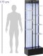 Uniprodo Bąbelkowa gablota regał ścianka z półkami i pilotem LED RGB 55 x 30 x 187 cm Bąbelkowa gablota regał ścianka z półkami i pilotem LED RGB 55 x 30 x 187 cm 2