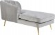 Beliani Szezlong welurowy prawostronny szary ALLIER 14
