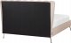 Beliani Łóżko welurowe 140 x 200 cm z portem USB beżowoszare MIRIBEL 2
