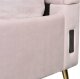 Beliani Łóżko welurowe 140 x 200 cm z portem USB różowe MIRIBEL 9
