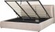 Beliani Łóżko z pojemnikiem welurowe 180 x 200 cm beżowe BAJONNA 2